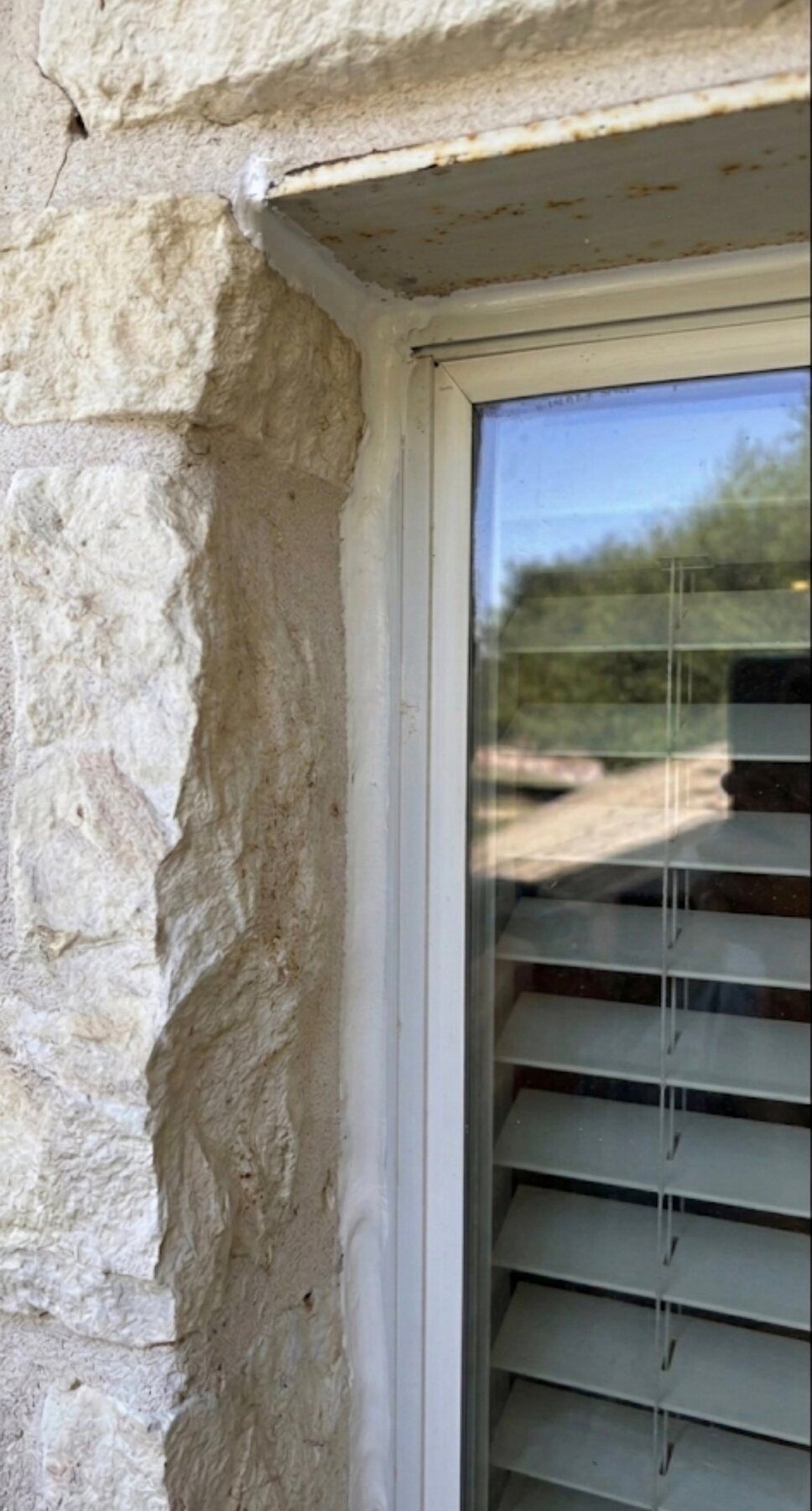 After photo of a Hutto window corner after resealing