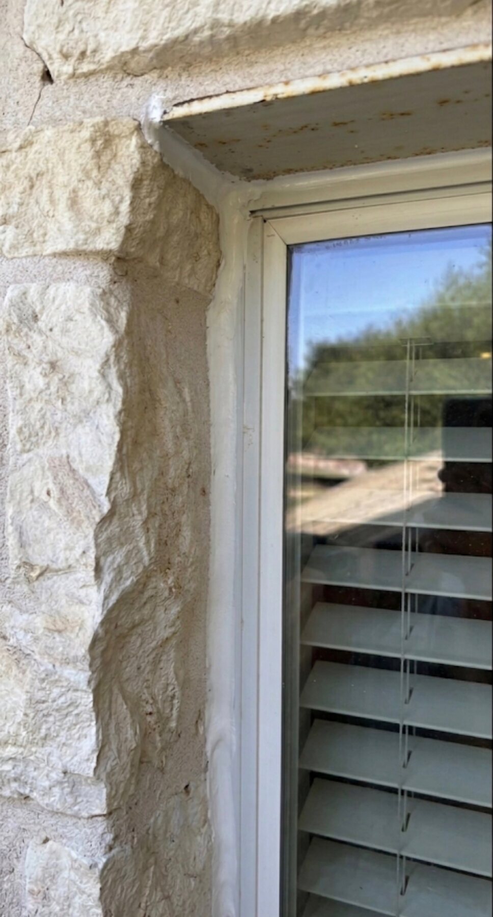 After photo of a Hutto window corner after resealing