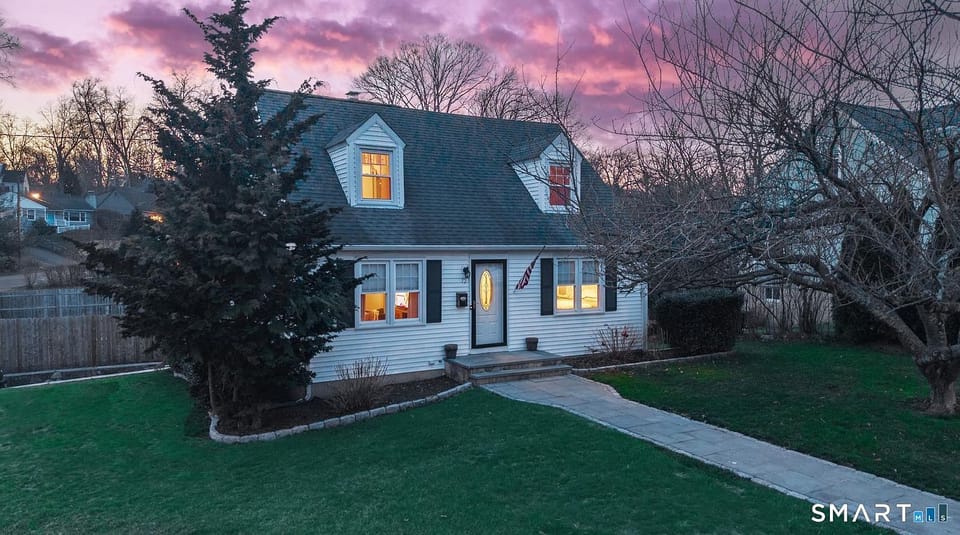 Front exterior of 72 Glendale Drive in Stamford, a house we sold