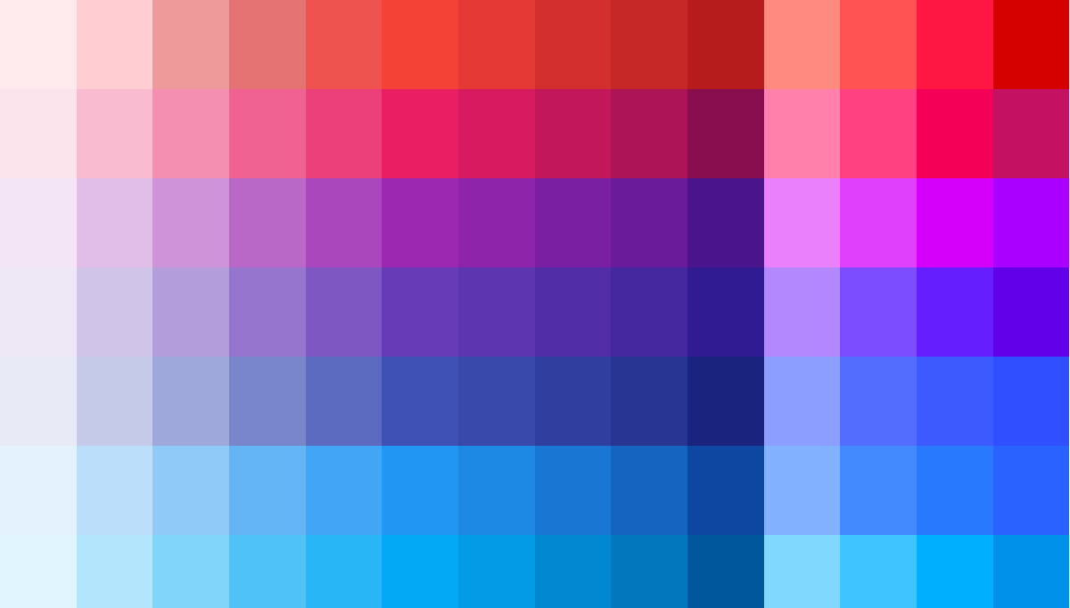 CSS Color Palettes - Material Color Palette