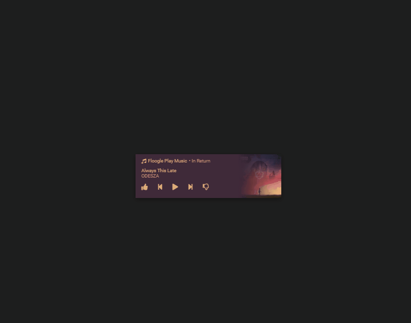 JavaScript Notifications - Android Music Notification