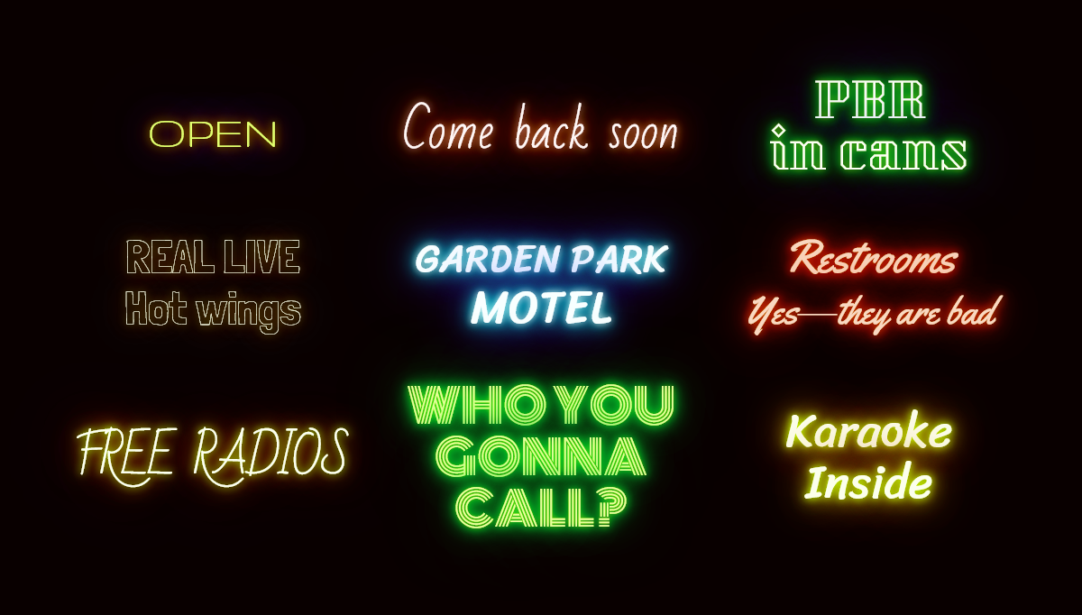 CSS Text Shadow Effects - Neon text-shadow effect