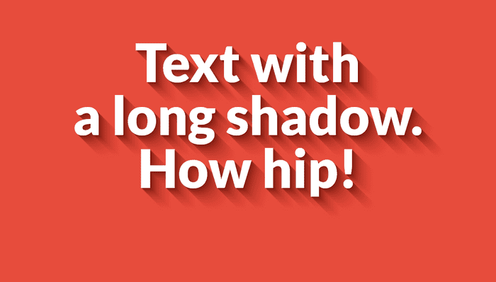 CSS Text Shadow Effects - Long Shadow Gradient Mixin