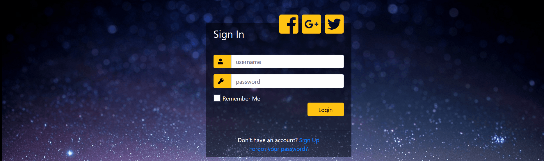 Bootstrap Login Forms - Elegant Login Page