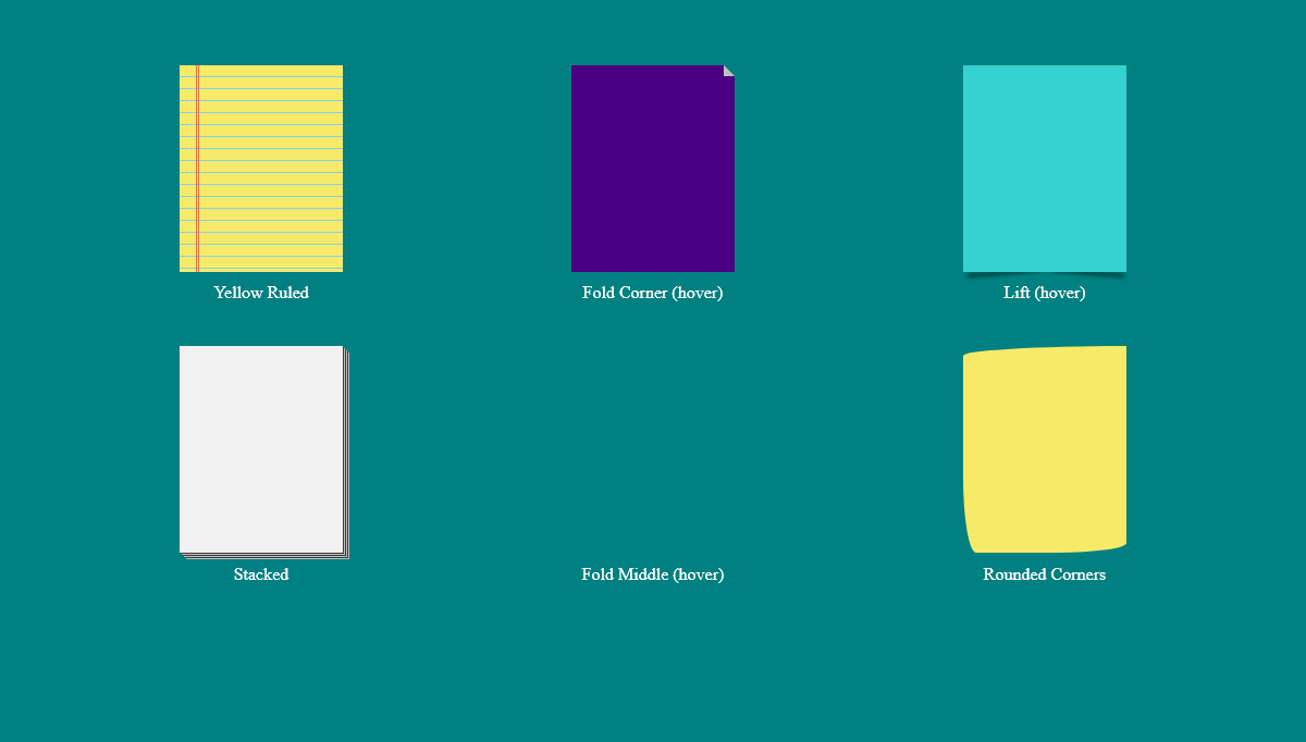 CSS Paper Effects - CSS Paper Works !