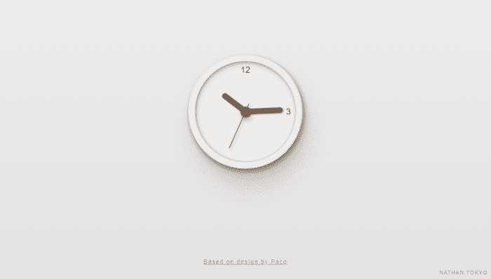 CSS Clocks - Realistic Minimal CSS Clock