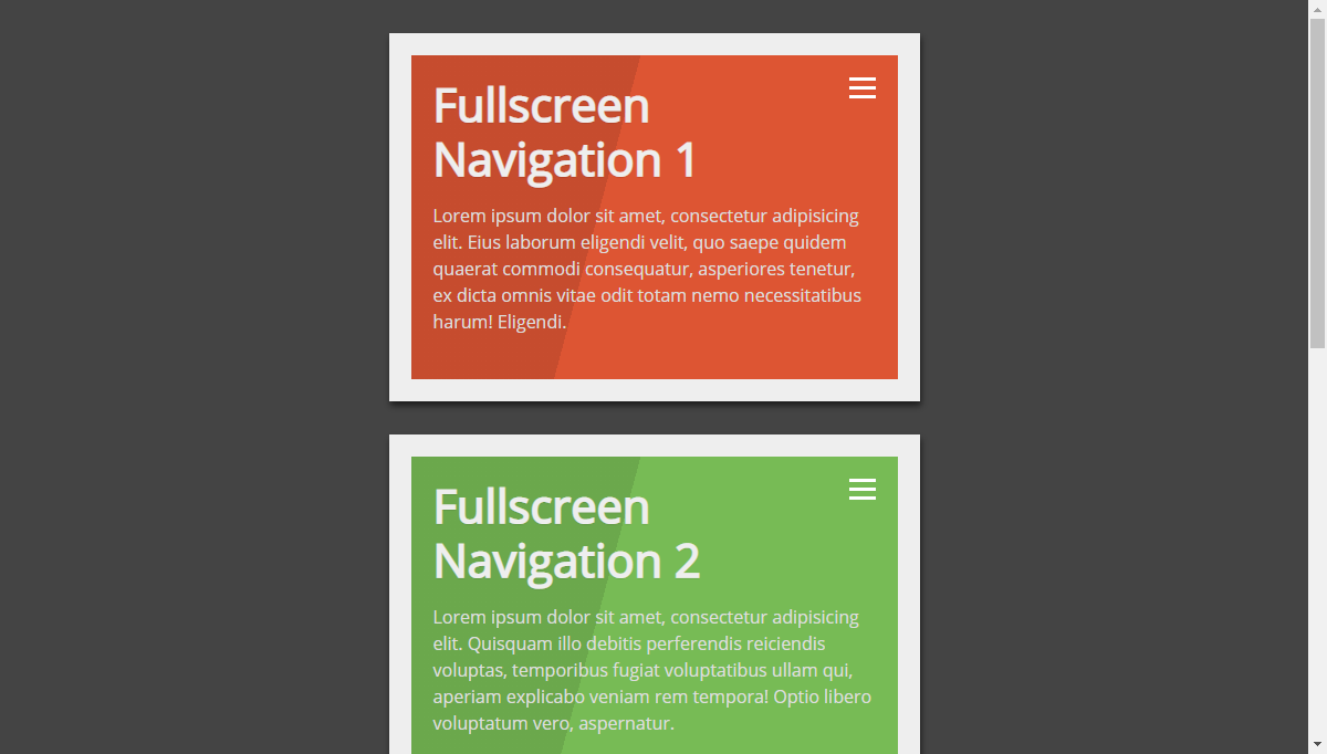 CSS Menu - Fullscreen Navigation