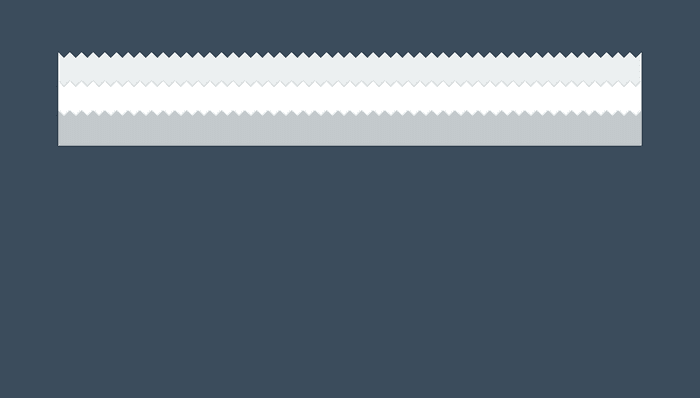CSS Border Examples - Jagged border - top