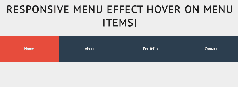 CSS Horizontal Menus - css3 Responsive menu effect