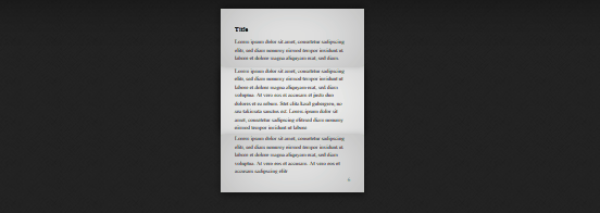 CSS Paper Effects - Folding paper CSS3 animation