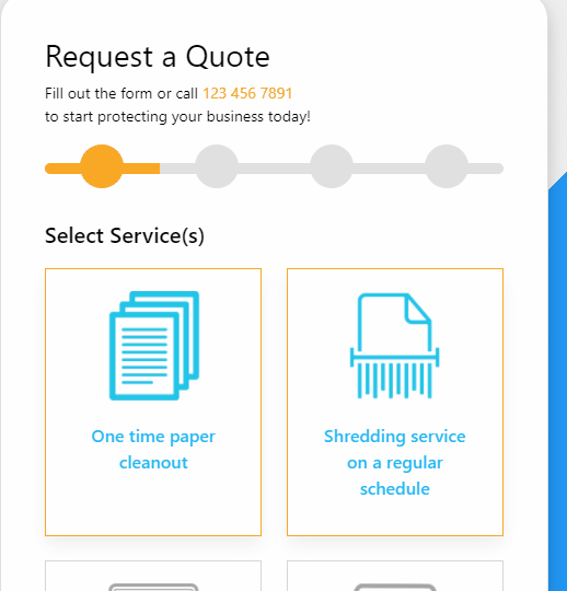 Bootstrap Forms - Bootstrap 4 Request Quotation Form Wizard