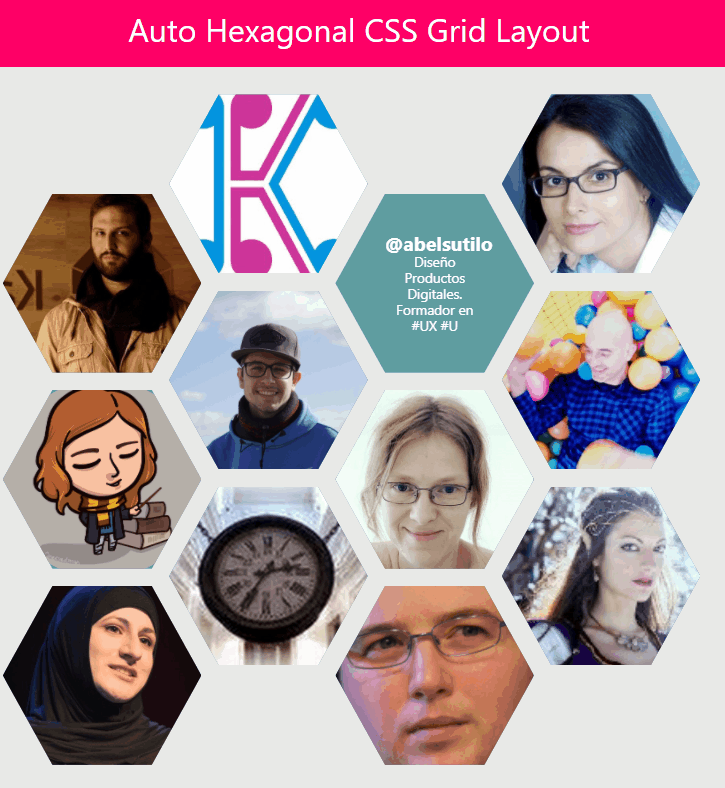 CSS Hexagons - Auto Hexagonal CSS Grid Layout