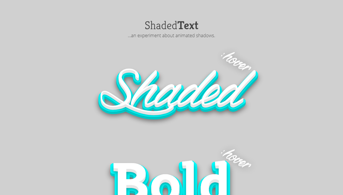 CSS Text Effects - Shaded Text