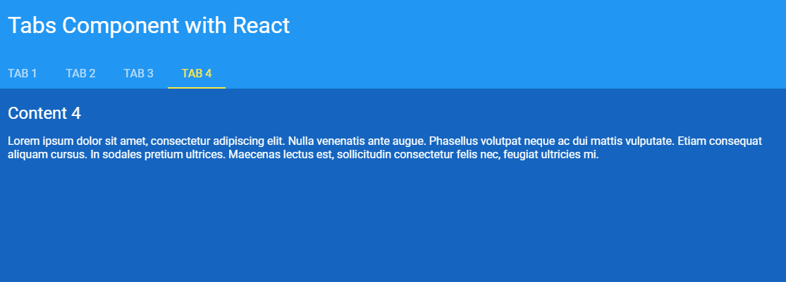 React Tabs - Tabs Component with React
