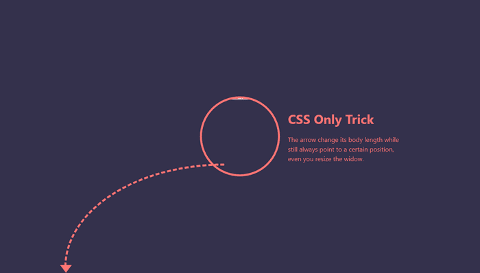 CSS Arrows - An arrow always point to a certain position