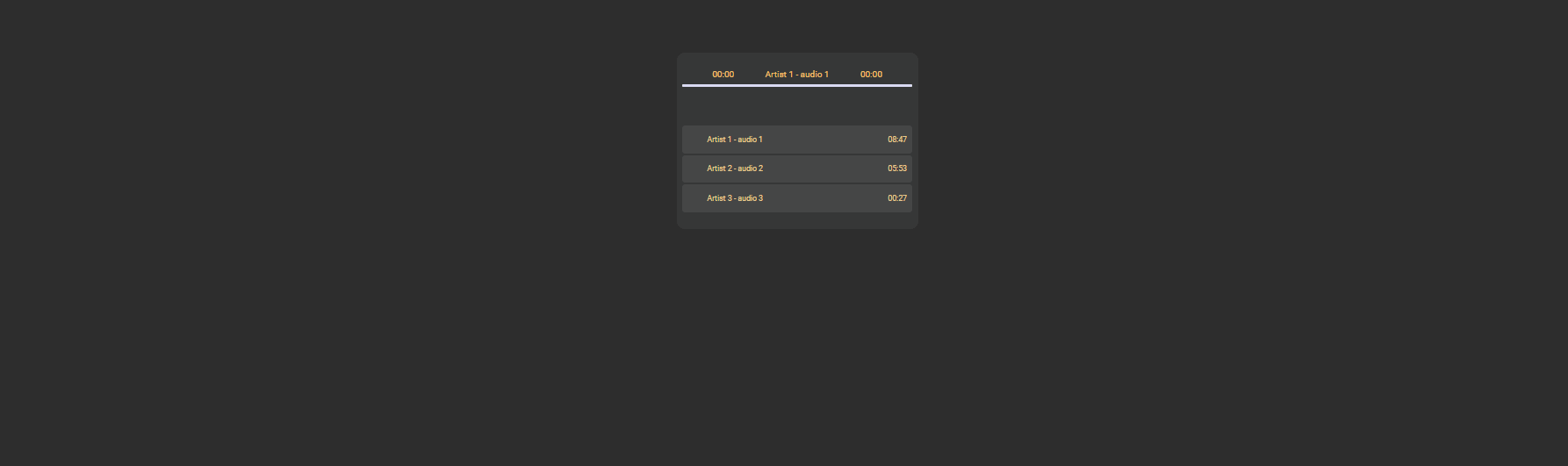 JavaScript Music Players - HTML Audio Player