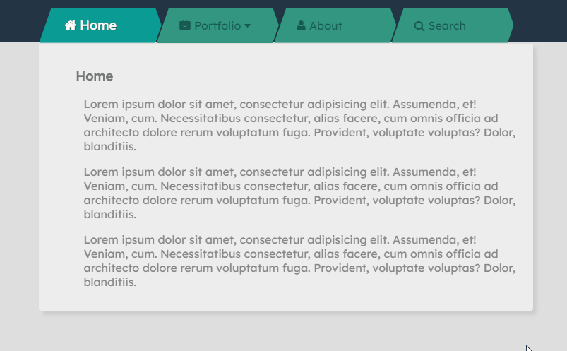 CSS Menu - Navbar with pure css