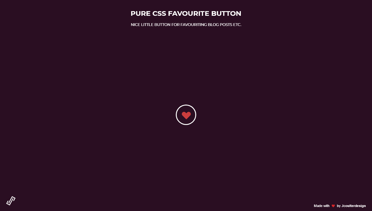 CSS Buttons - CSS Favourite Button