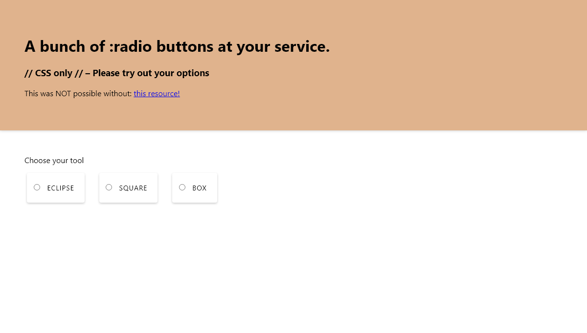 Radio Buttons CSS - Radio-btn-boxes