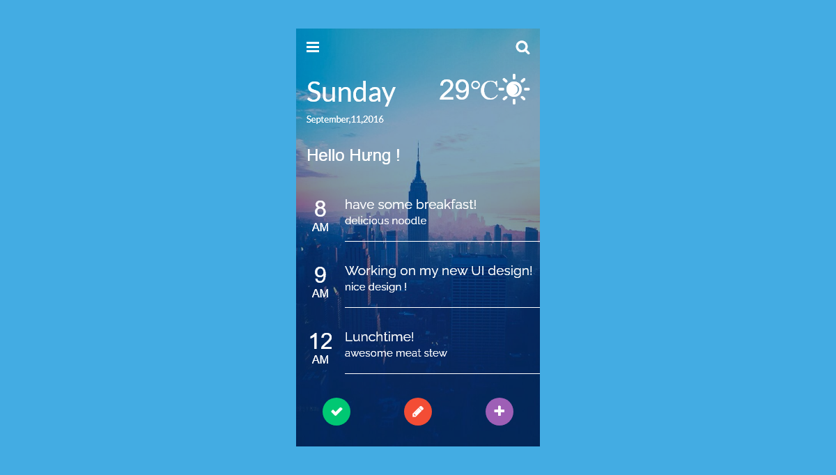 CSS Timelines - [UI DESIGN] Morning timeline !