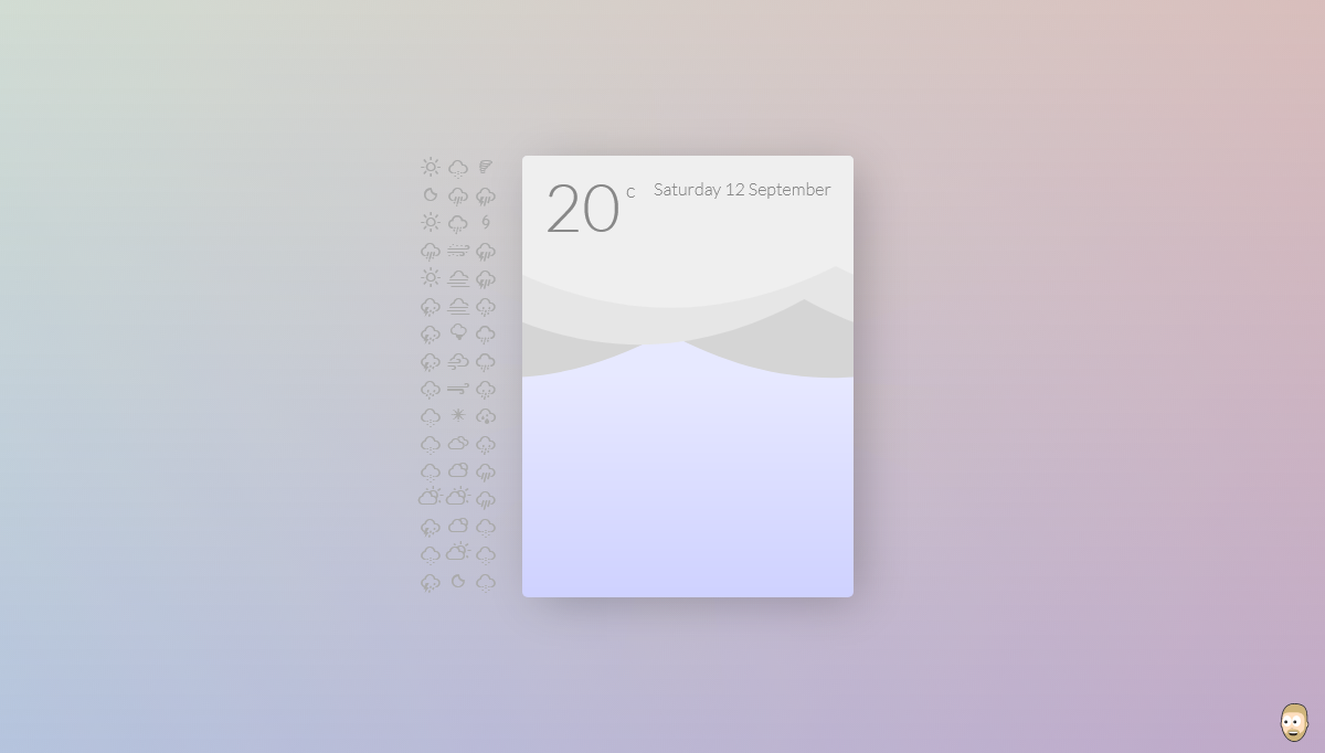 CSS Weather Icons - Animated Weather Cards (Enhanced W/yahoo Weather)