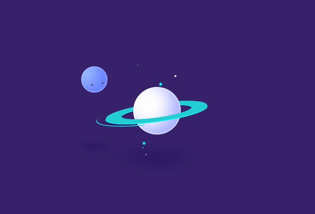 CSS Animation Examples - Pure CSS Saturn Hula Hooping