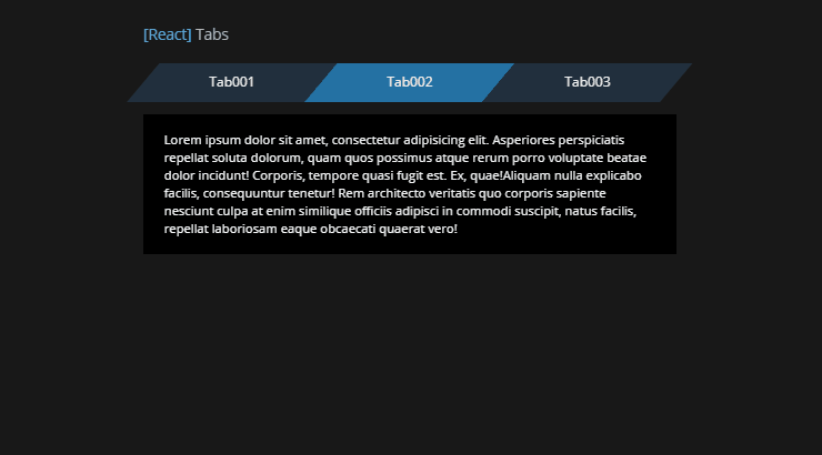 React Tabs - React: Tabs
