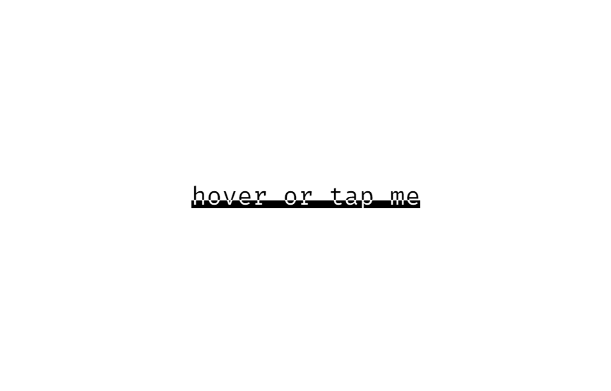 CSS Text Effects - Underline clip hover animation