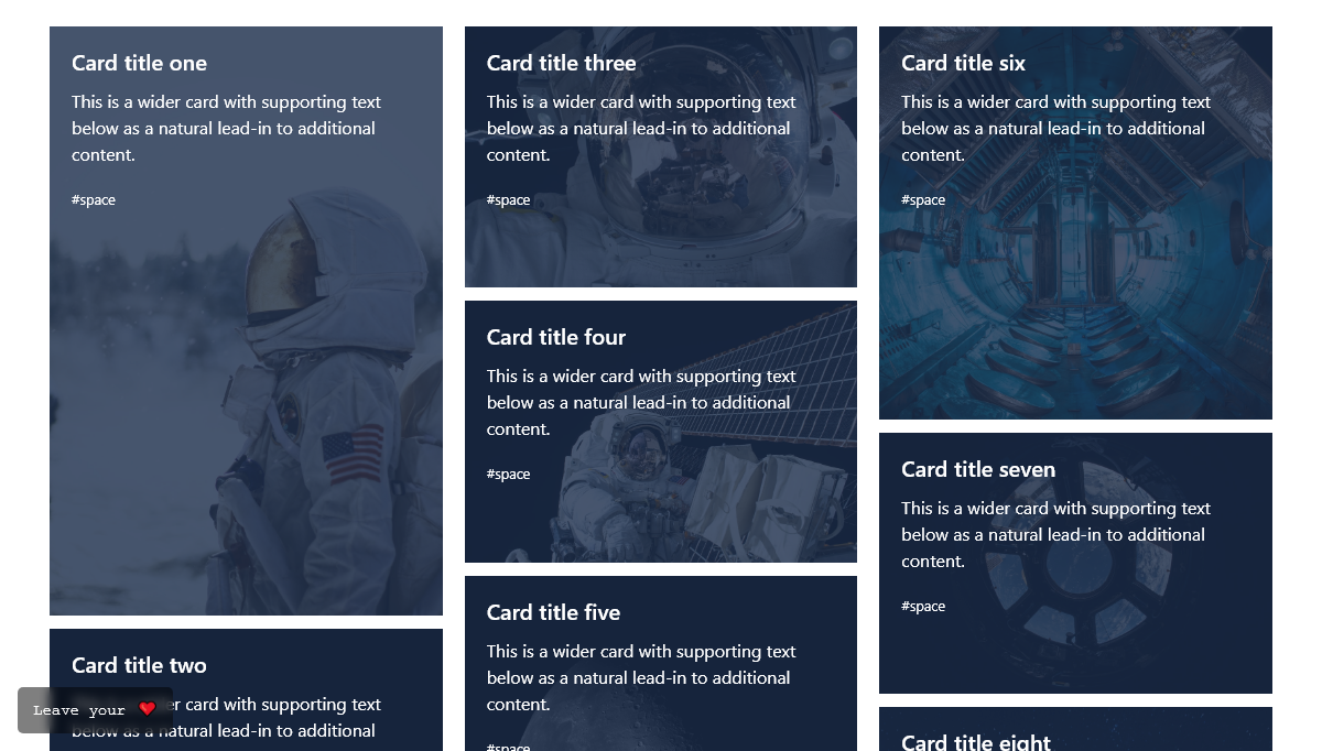 CSS Masonry Layout Examples - Bootstrap masonry layout