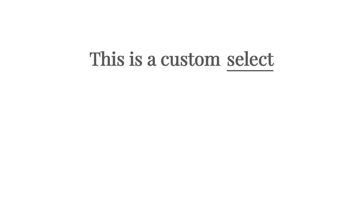 CSS Select Boxes - Simple custom select