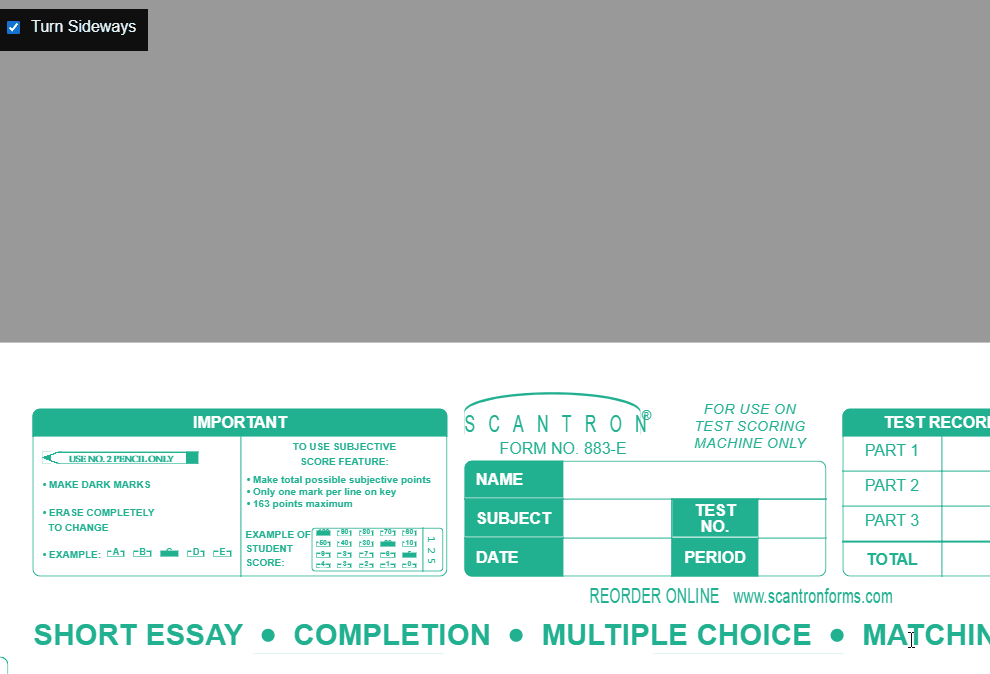 CSS Grid Examples - Scantron Answer Sheet (CSS Grid Demo)