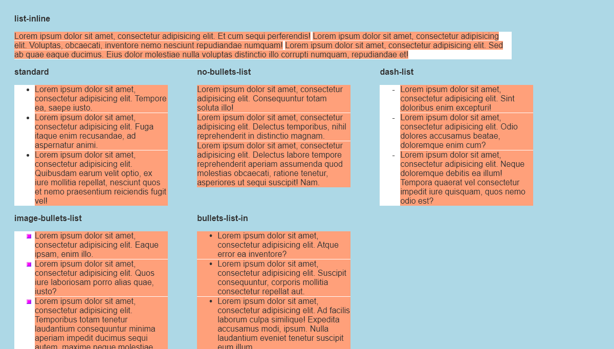 CSS Lists - List Styles