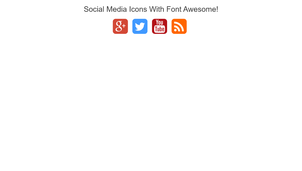 CSS Social Media Icons - Social Media Icons With Font Awesome