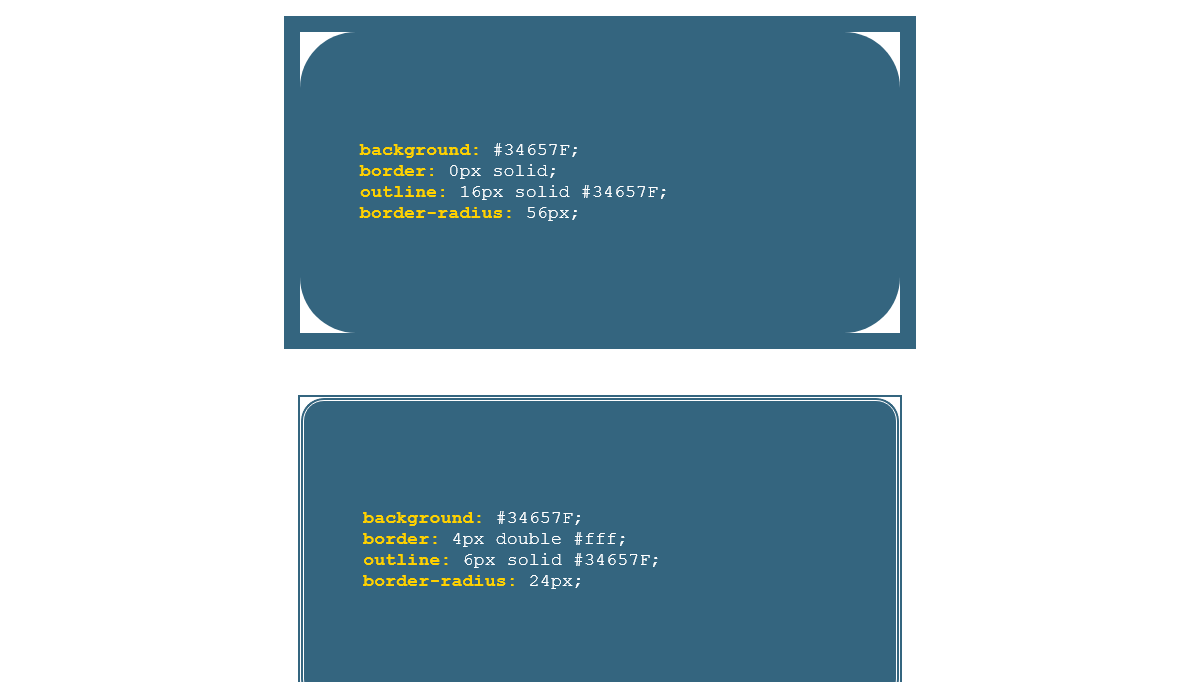 CSS Corners - CSS Border and Corner Effects with Outline