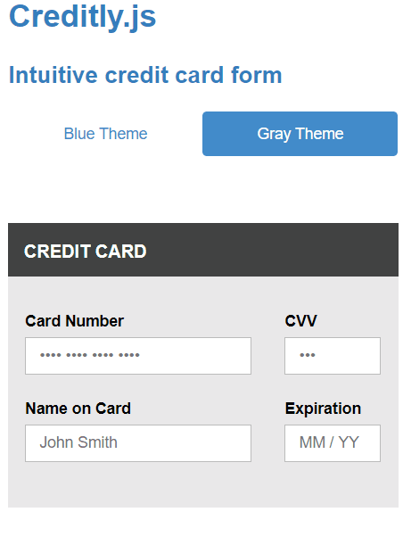 jQuery Credit Card Plugins - Creditly.js