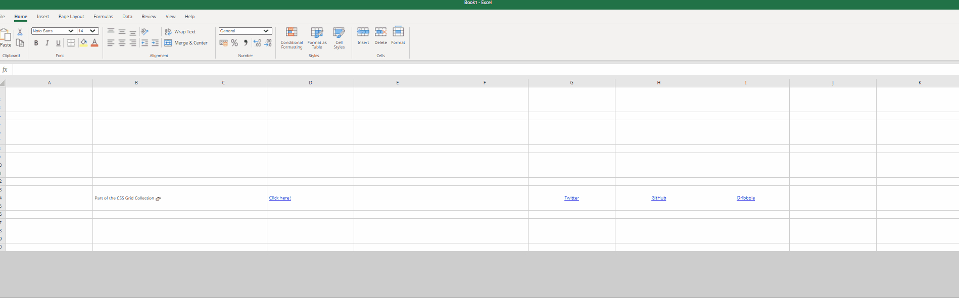 CSS Grid Examples - CSS Grid: Excel Spreadsheet