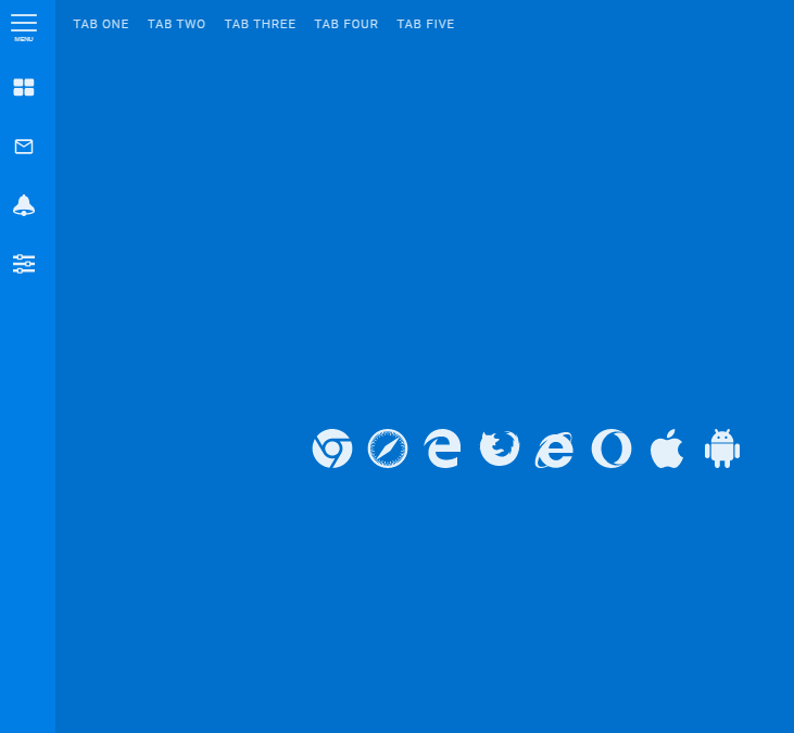 CSS Sliding Menus - Transparent Slide Menu