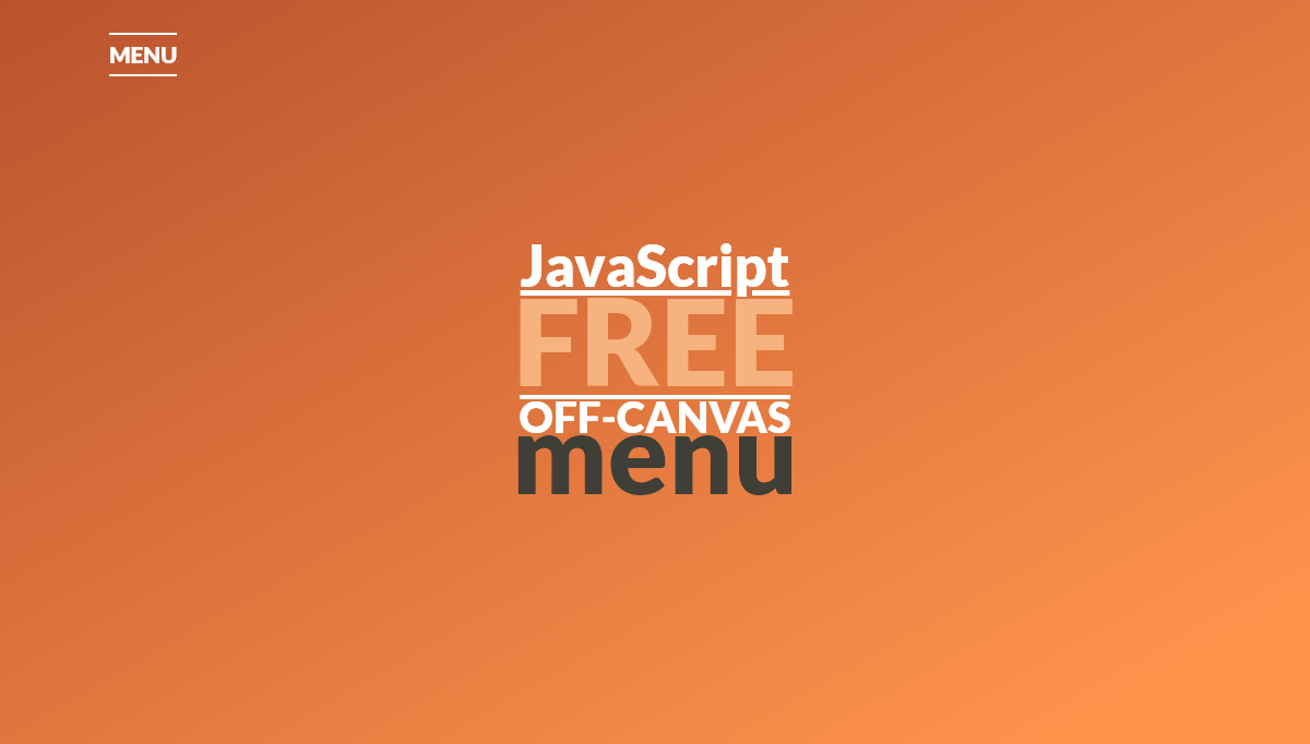 CSS Off-Canvas Menus - JS-Free Menu & Site Navigation