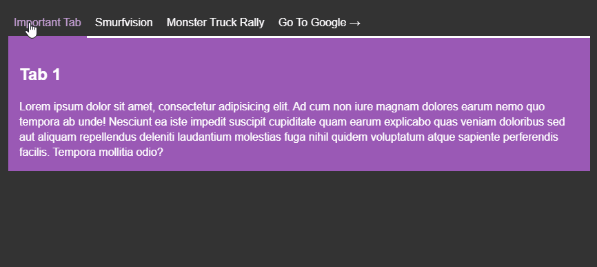 jQuery Tabs - Transformer Tabs