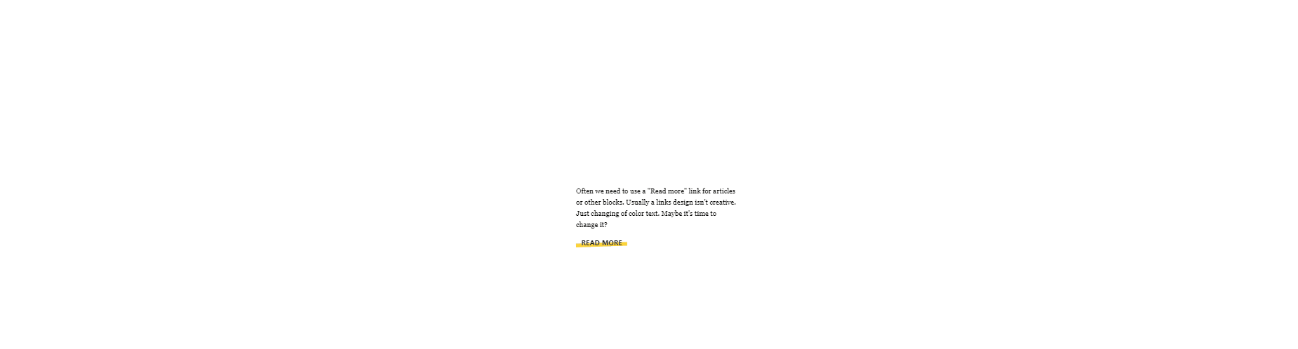 CSS Link Hover Effects - The "Read More" Link