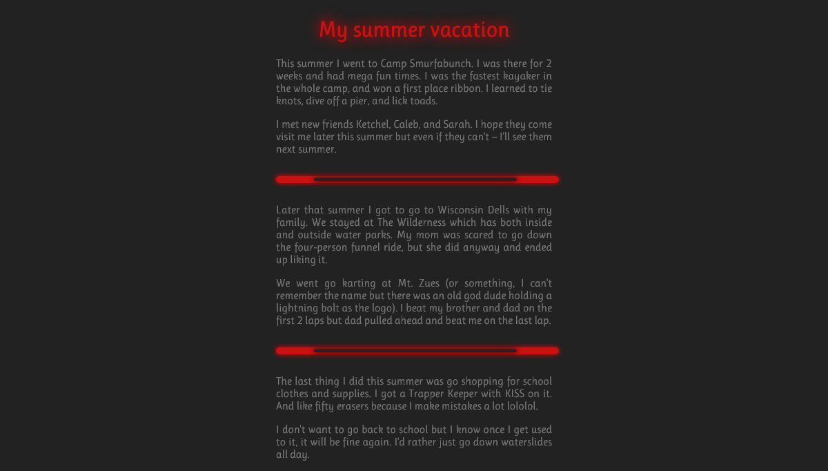 HTML <hr> with CSS - Neon <hr>