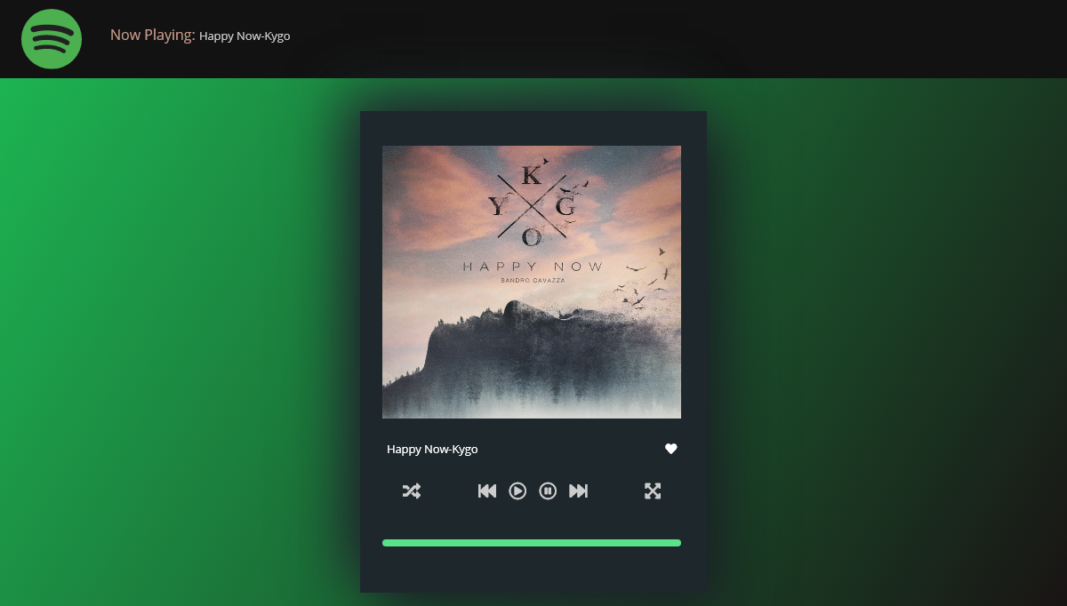 JavaScript Music Players - Spotify music player