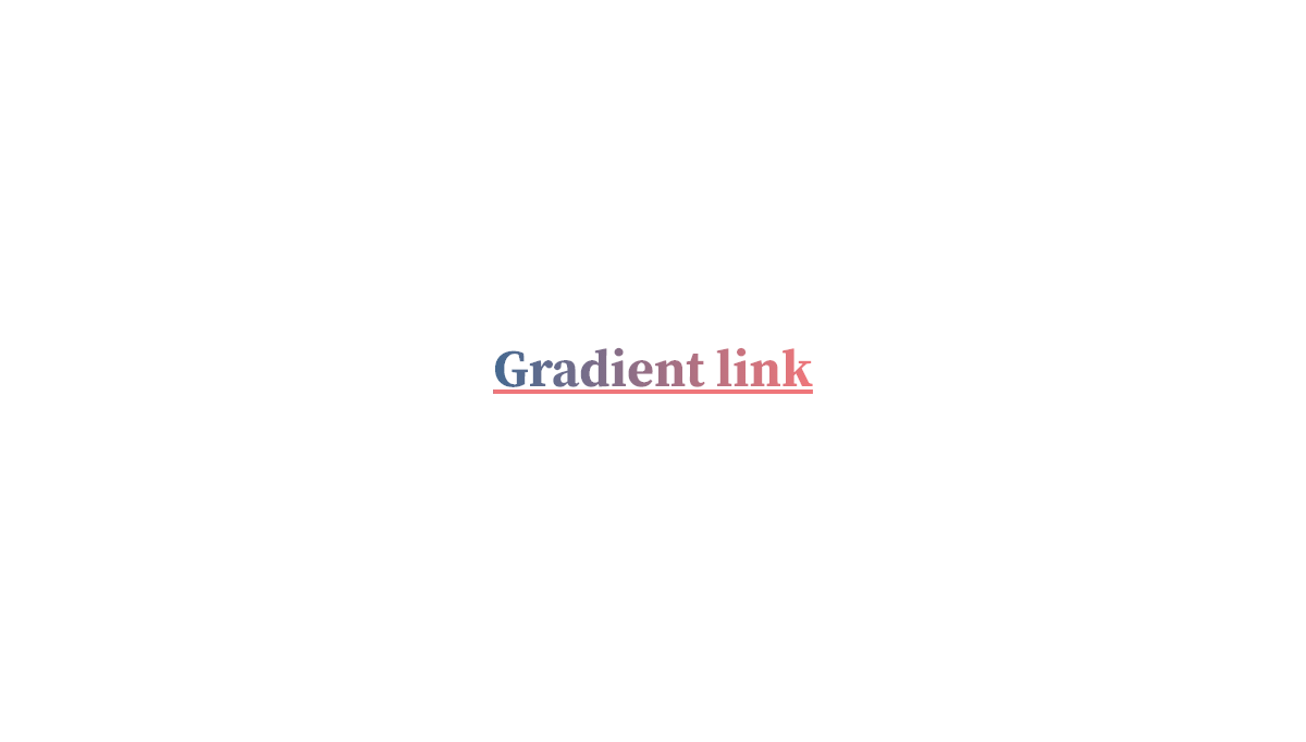 CSS Link Hover Effects - Gradient link