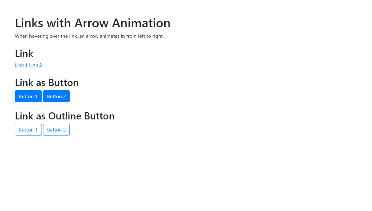CSS Link Hover Effects - Pattern: Links with Arrow Animation
