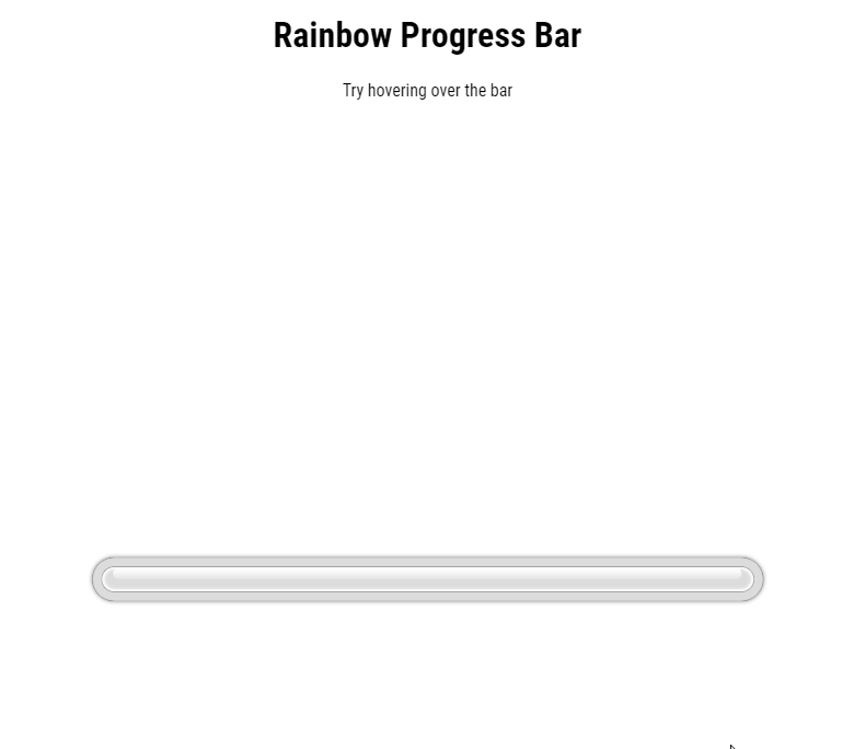 CSS Progress Bars - Rainbow Progress Bar
