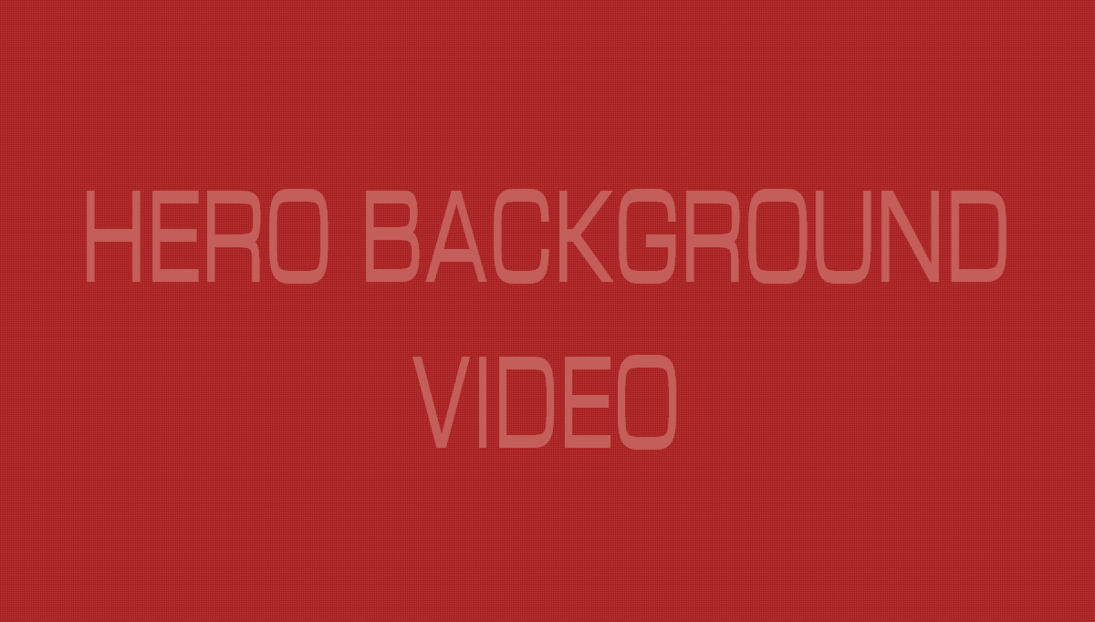 CSS Headers and Footers - Hero video
