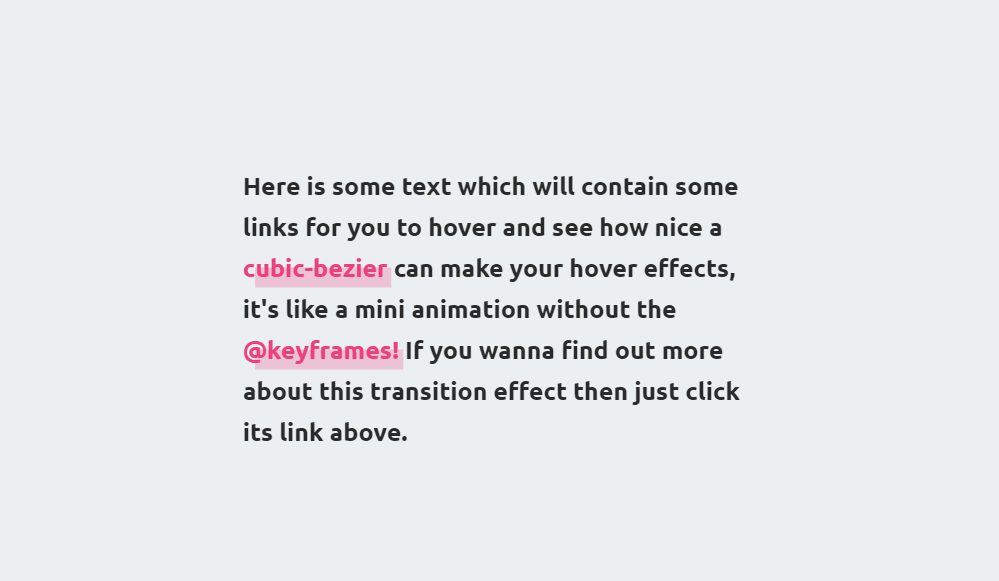 CSS Link Hover Effects - Spring/Bounce Hover Effect