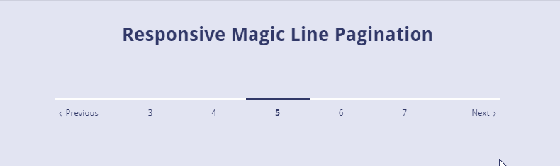 jQuery Pagination - Responsive Magic Line Pagination