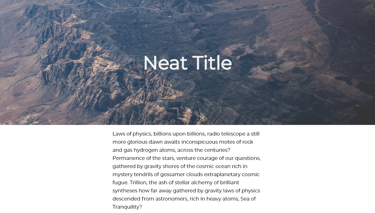 JavaScript Hero Effects - Neat Parallax Hero Effect