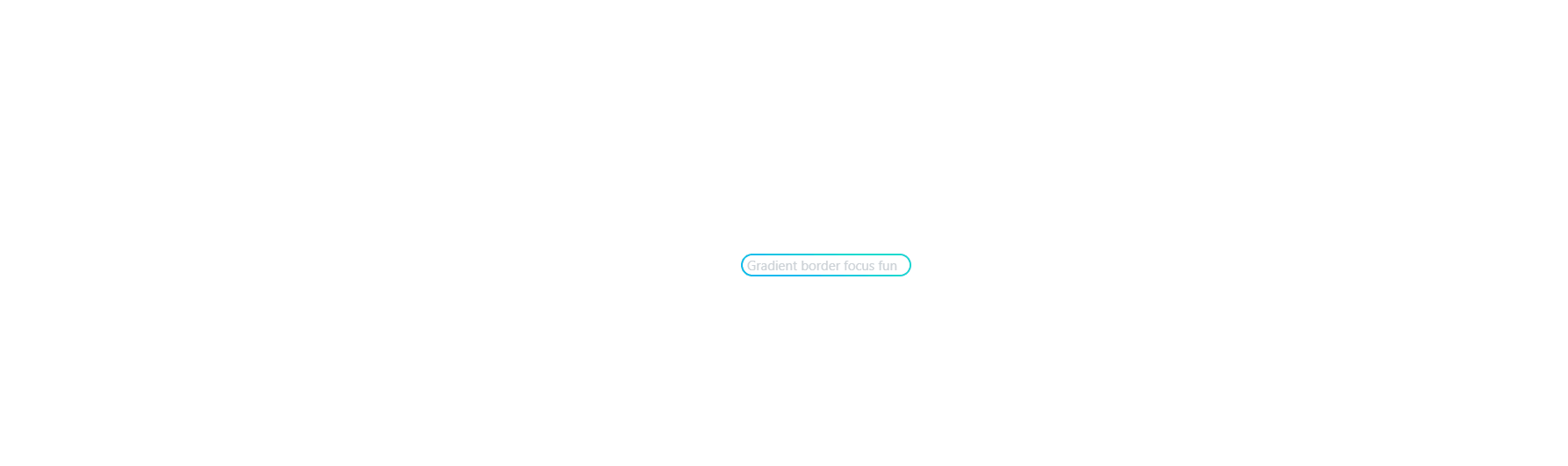 CSS Input Text - Input Field Gradient Border Focus Fun